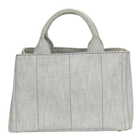 Pre Loved prada Canapa Tote Adjustable Strap Women white | white Handbags - Picture 3 of 8